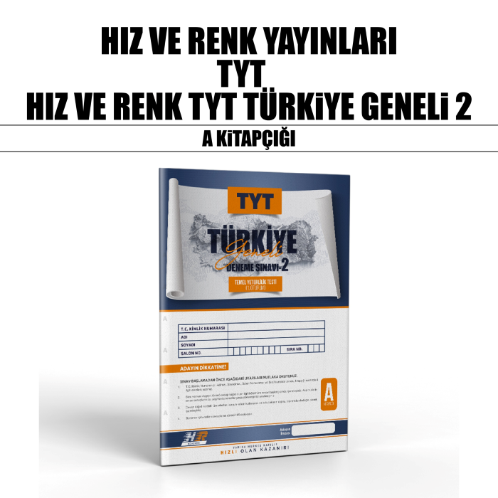 HIZ RENK YAYIN TYT TÜRKİYE GENELİ SNV 2-A - 25-26